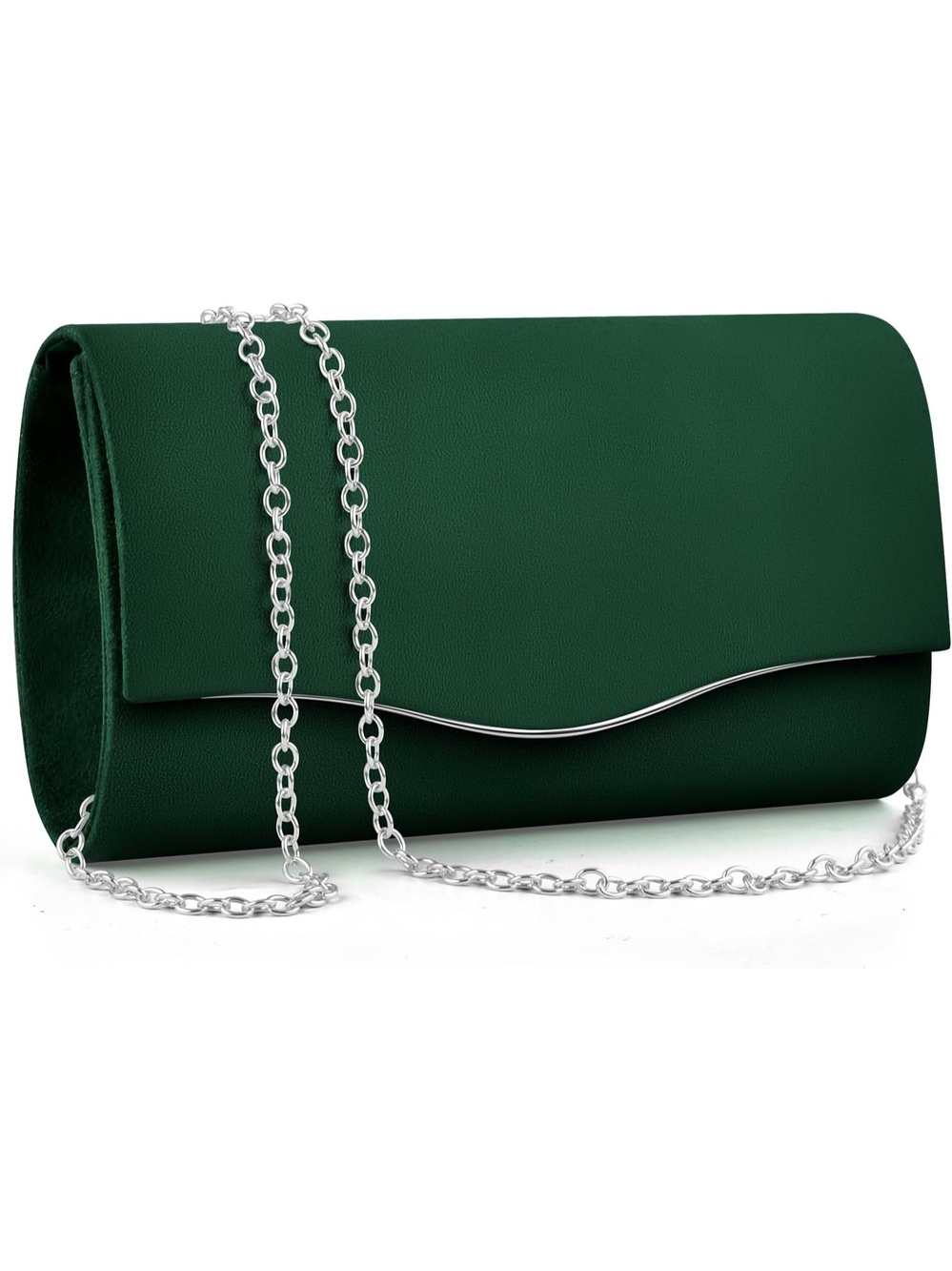 〽️ Women's Dark Green Formal Evening Clutch Purse Evening Envelope Shoulder Bag